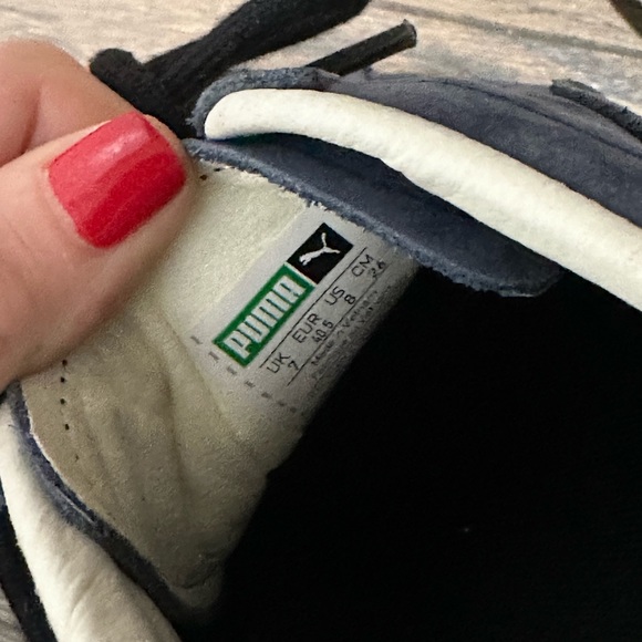 PUMA CLYDE BLUE SUEDE MENS SNEAKERS SIZE 8 - Picture 6 of 11